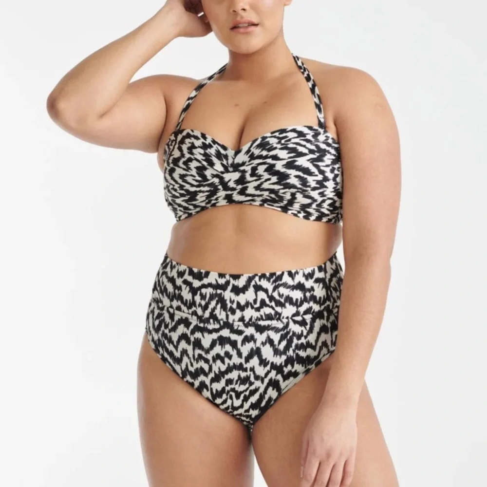 NWT Safari swim scoop top and high rise bottoms L - Picture 6 of 10